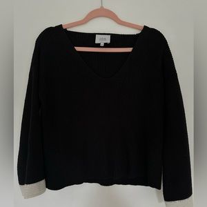V Neck Black Sweater